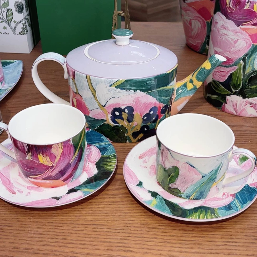 【闪购商品】瓷片一壶2杯碟————————-