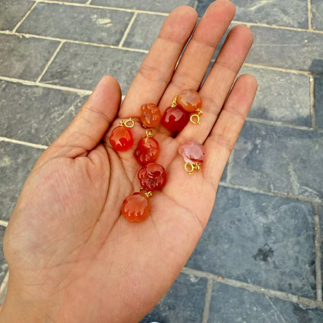 南红玛瑙颈饰未镶嵌猫爪多样性拍一发一