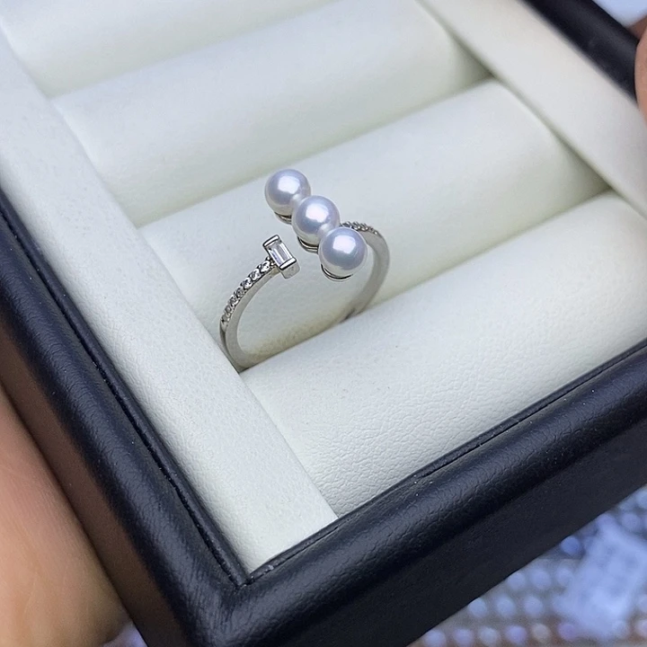 淡水珍珠银S925镶嵌项链