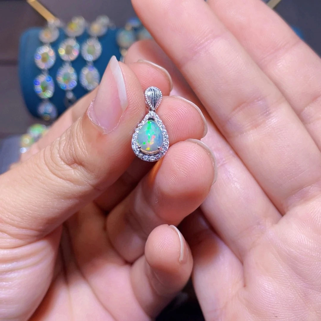 欧泊吊坠）银S925镶嵌无*