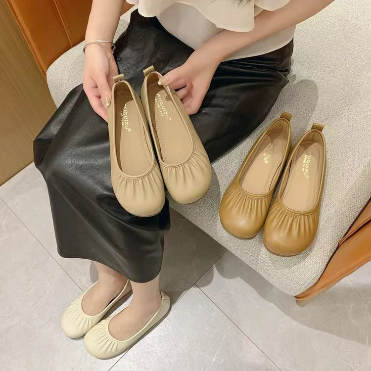 薄款单鞋豆豆鞋浅口鞋女鞋软底通勤风芭蕾风2839