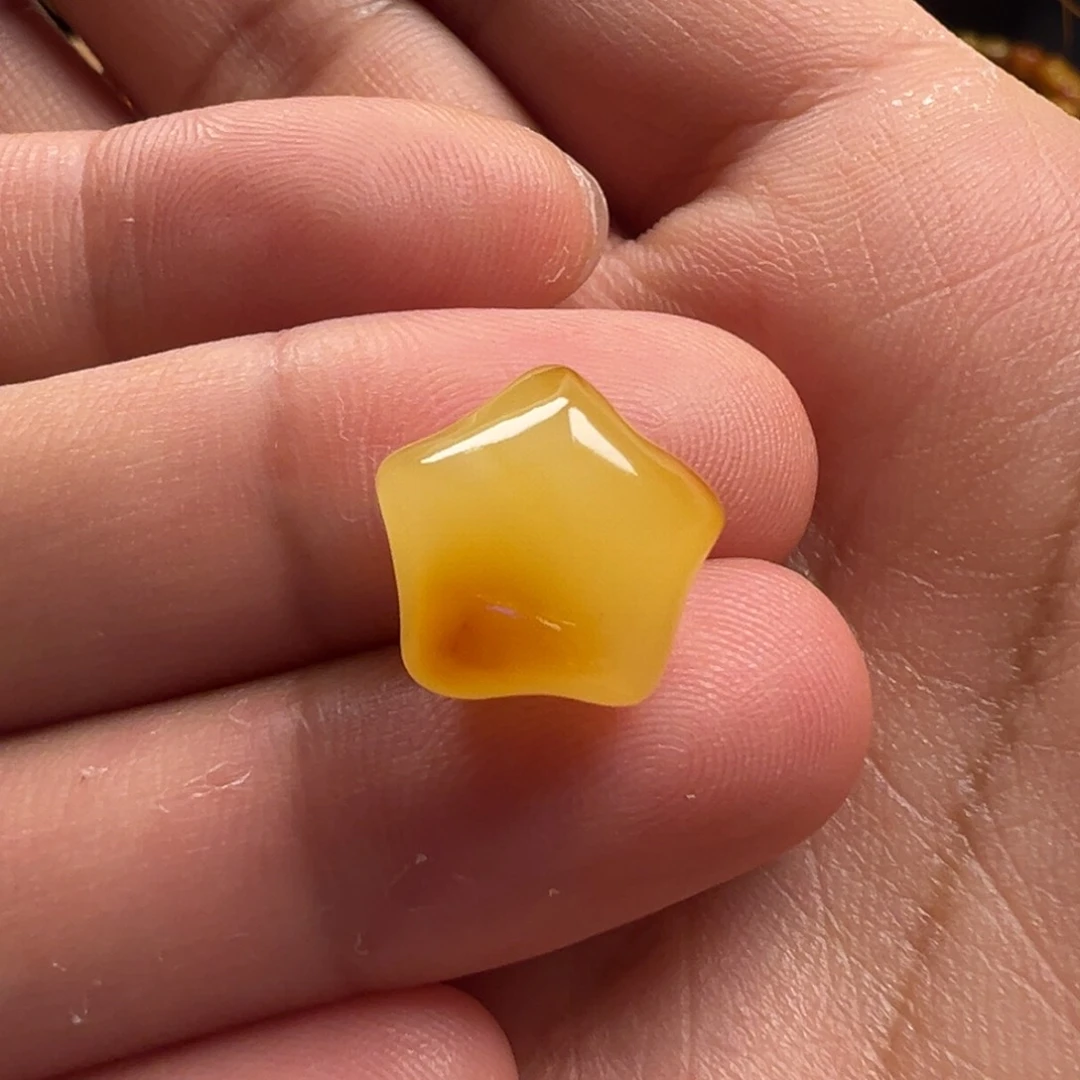 蜜蜡颈饰未镶嵌星星（打孔不退换）