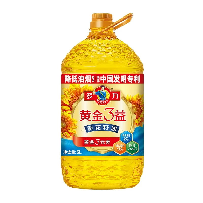 多力黄金3益葵花籽油 5L/桶