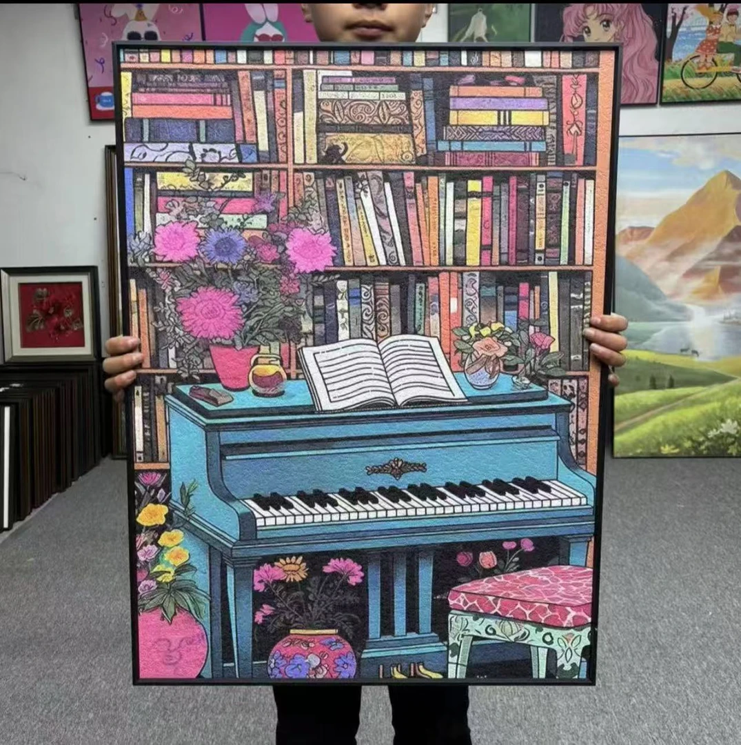 马蒂斯室内风景装饰画客厅玄关彩色钢琴书籍挂画小众艺术6080