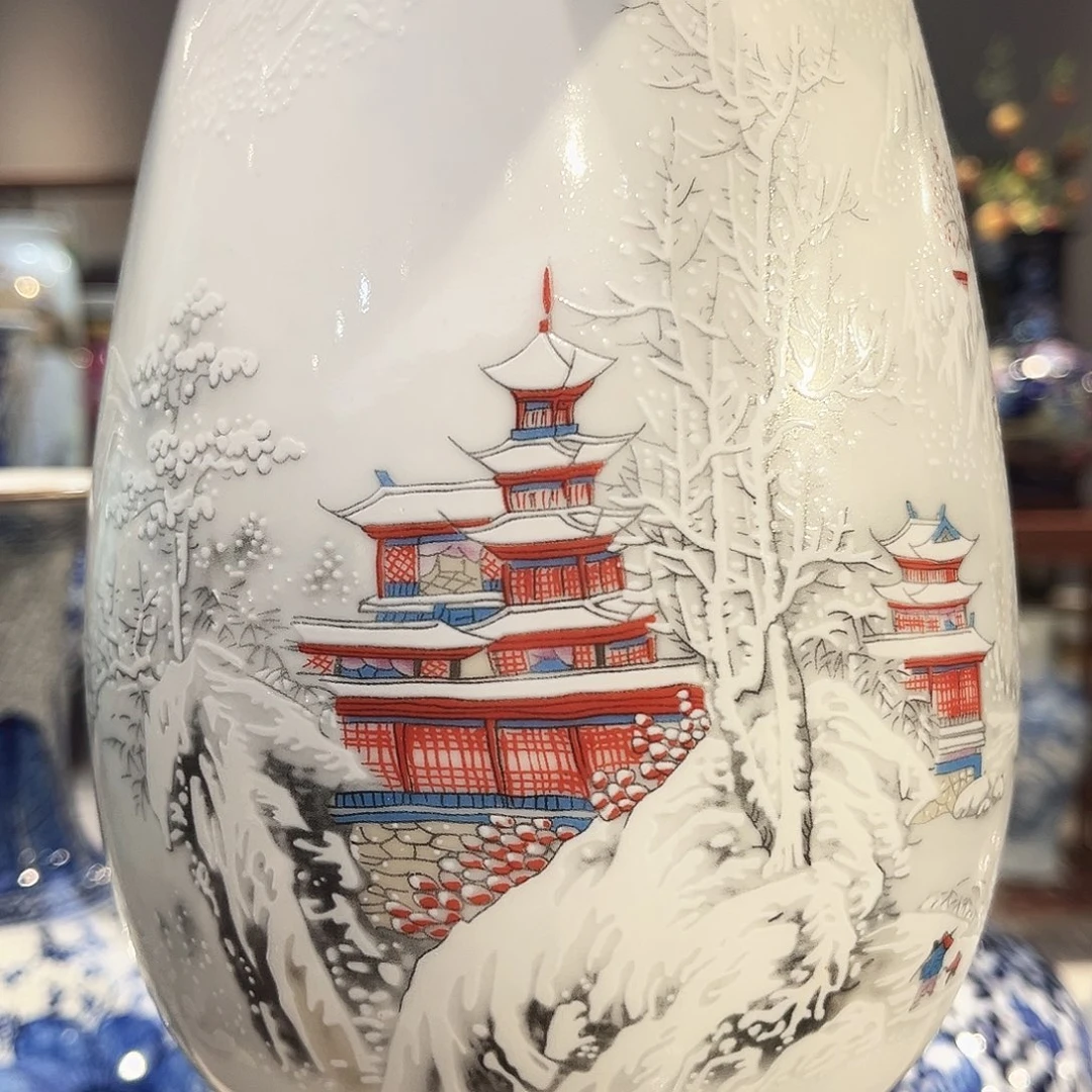 景德镇陶瓷花瓶23公分