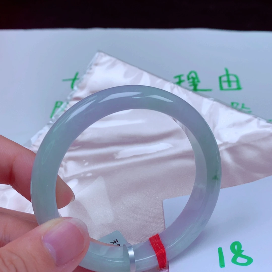 未镶嵌手镯翡翠缅甸天然A货翡翠手镯55.7
