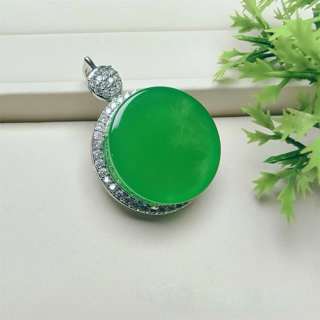 【限量补贴】999纯天然正冰阳绿珠宝玉石吊坠