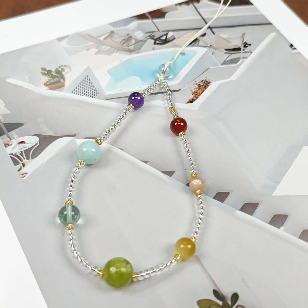 【瑟瑟】多宝水晶手机链7/11(多样发其一) AX111