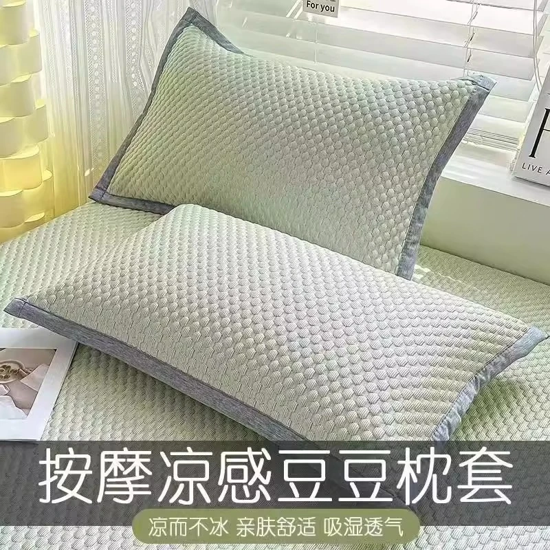 简约舒适夏季热天专用冰凉枕套凉席成人枕芯单面款