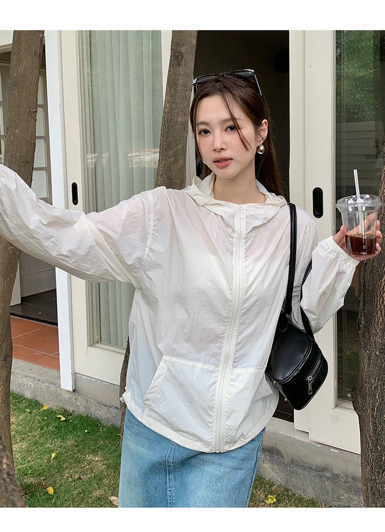 冰感防晒衬衫夏季女防晒衣防紫外线新款白色长袖薄款皮肤衣外套