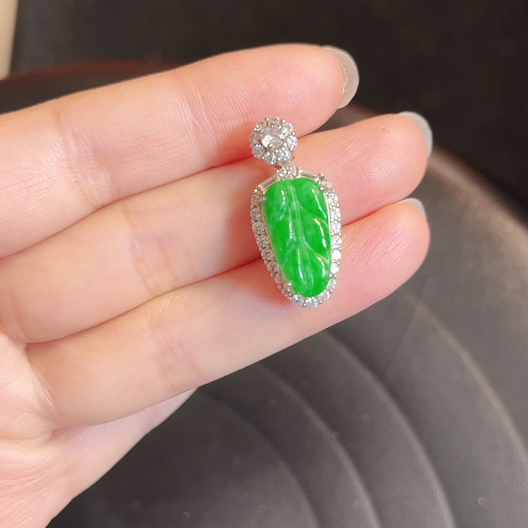 翡翠银S925镶嵌颈饰