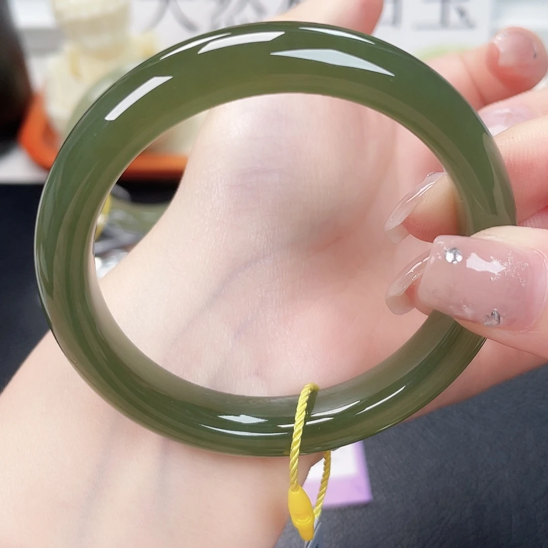 和田玉未镶嵌手镯5455