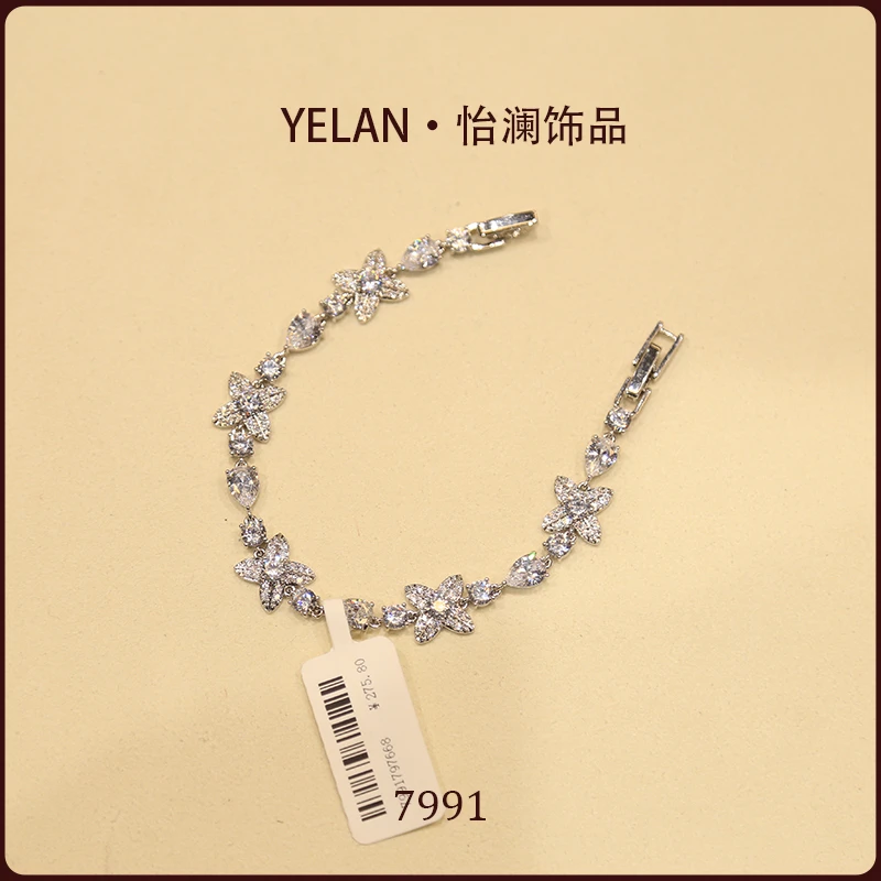 合金锆石手链 【YILEN 怡澜】原创设计师款手链~7991