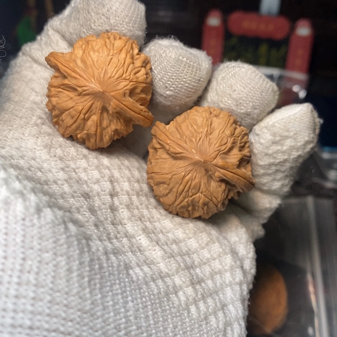 文玩核桃把件奶油皮小众