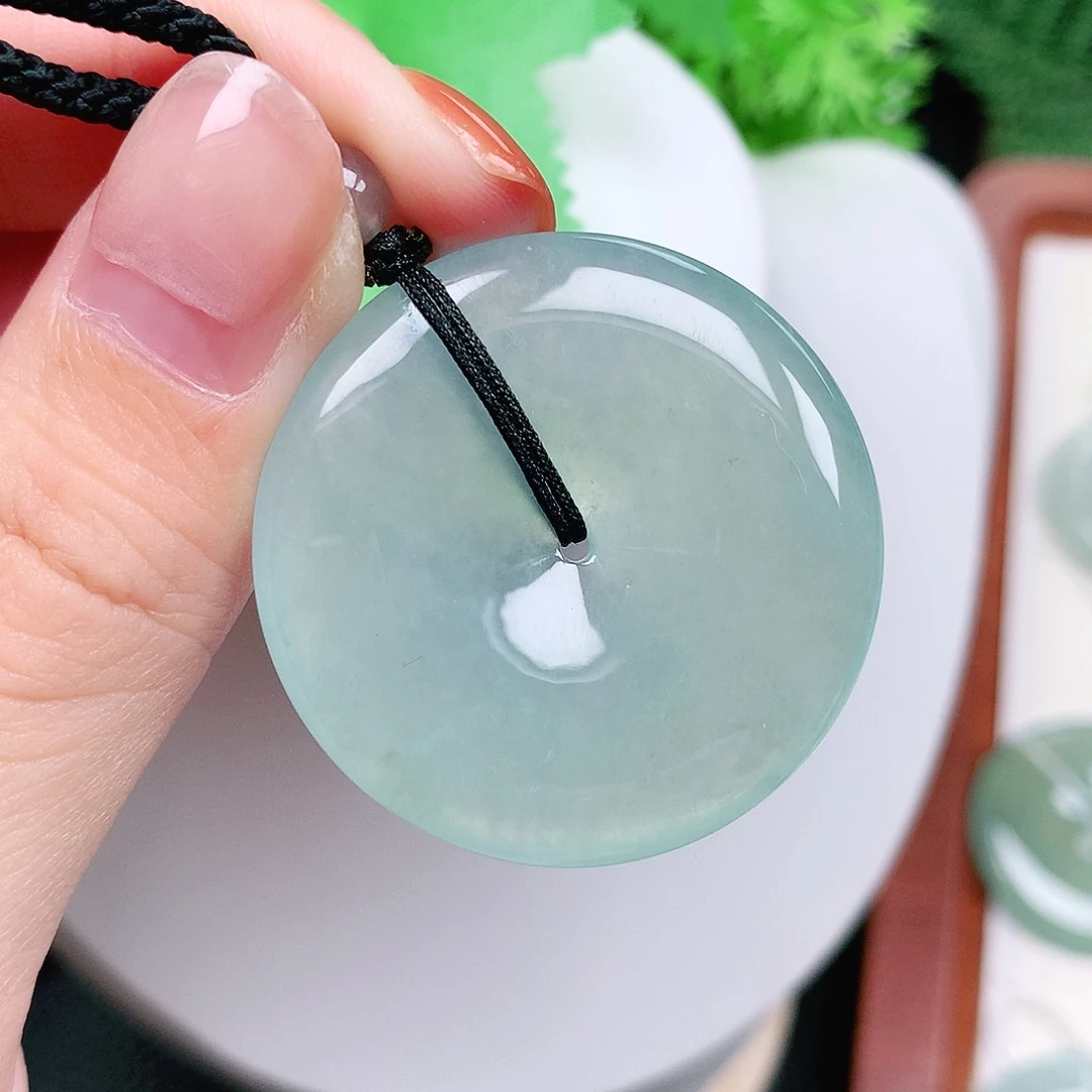 翡翠未镶嵌颈饰平安35.9-5.7