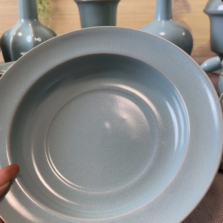 瓷片折沿盘一一一一一一