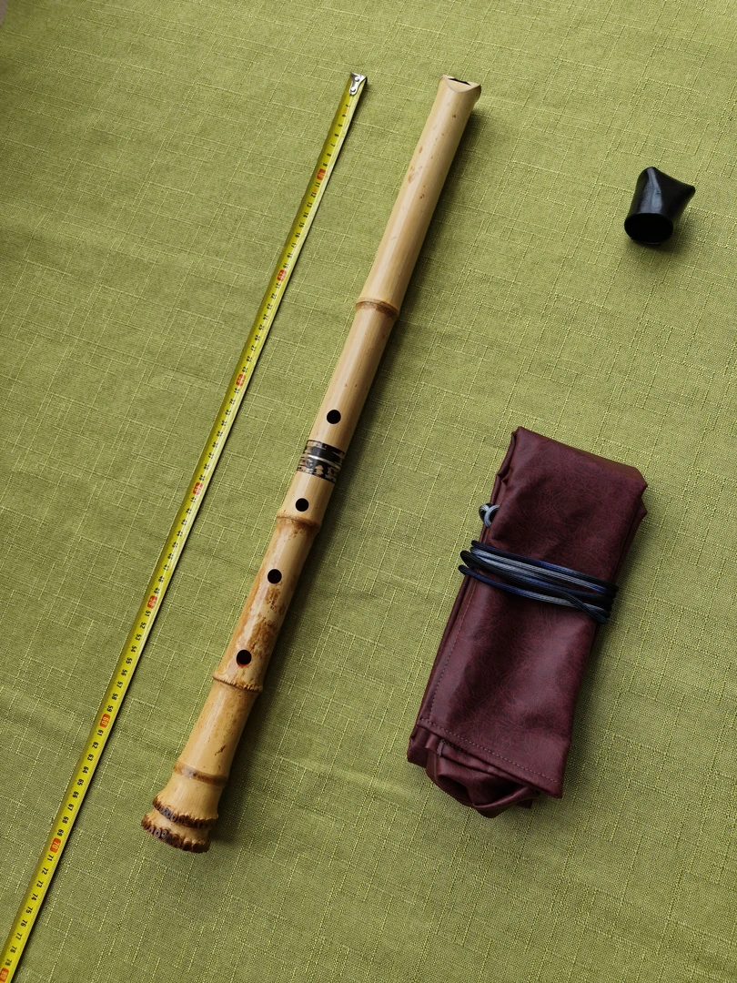 日本真竹筦山尺八（二尺一寸64㎝）D调专业演奏大共鸣管乐器现代调律