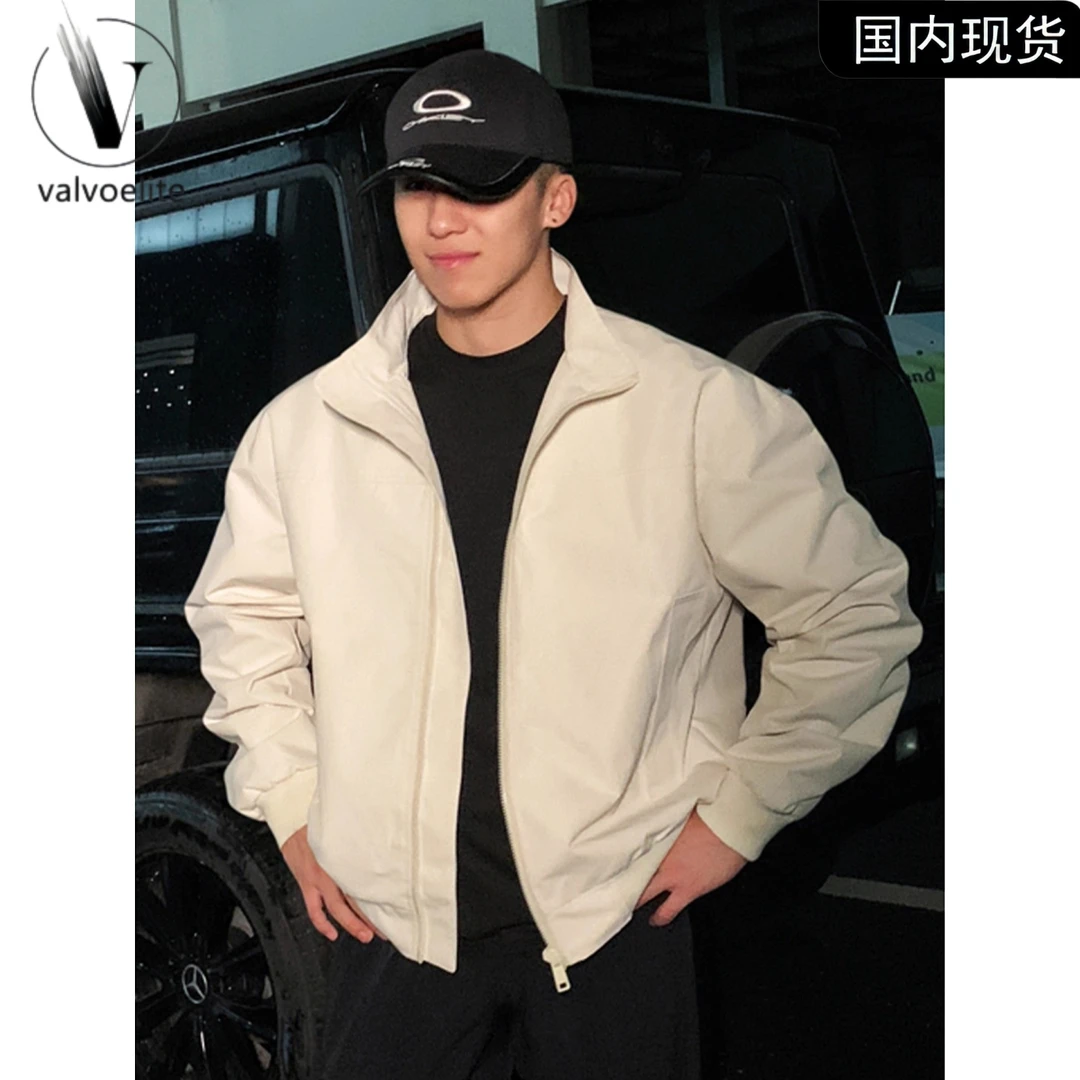 美式立领教练飞行员夹克男款秋季硬汉穿搭高级感短款三防工装外套