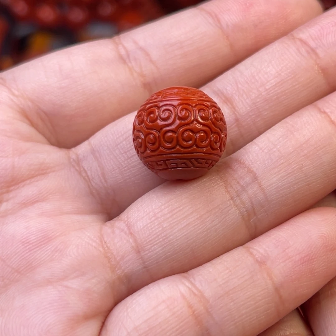 南红玛瑙天然川料瓦西精工回纹圆珠未镶嵌Ç****?