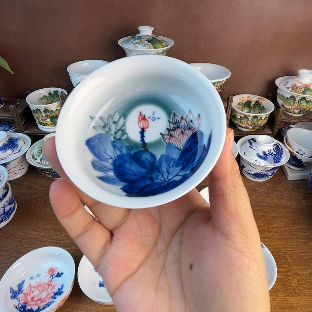 忠意堂釉下彩荷塘月色