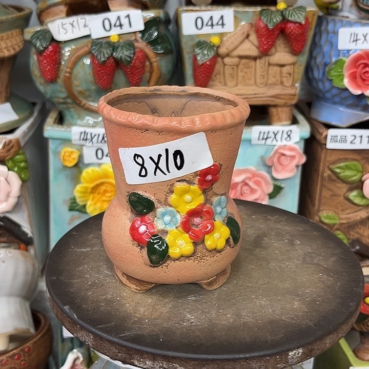 紫砂花盆粗陶材质多肉花盆