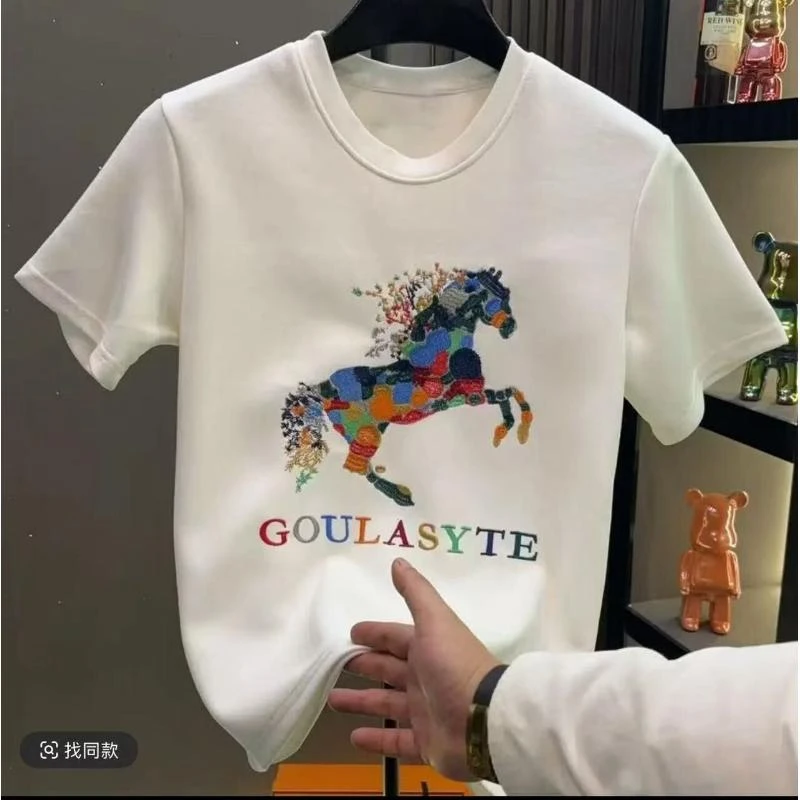 夏季短袖男女同款男士纯棉休闲透气半袖修身圆领潮流时尚T恤