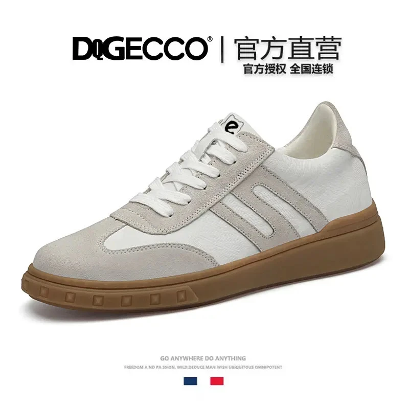 DQGECCO爱步特伦旗舰店男鞋秋季休闲鞋内增高时尚百搭冬季板鞋子