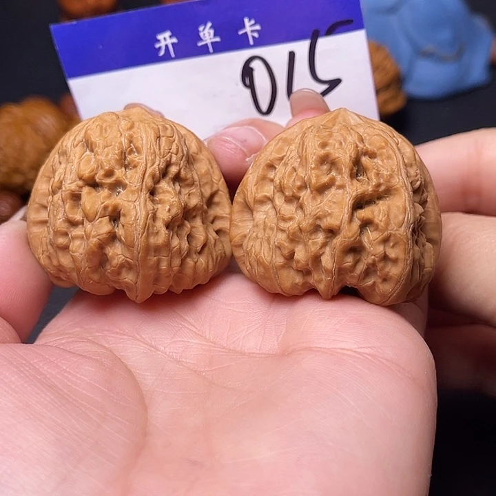 文玩核桃把件文玩核桃平谷凹底全品42n