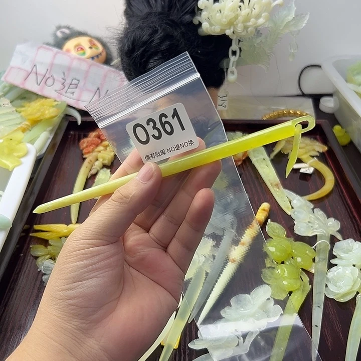 合金蛇纹石玉发饰清**语