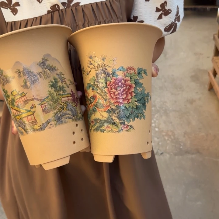 紫砂紫砂花盆破损补发高度22口径17俩只