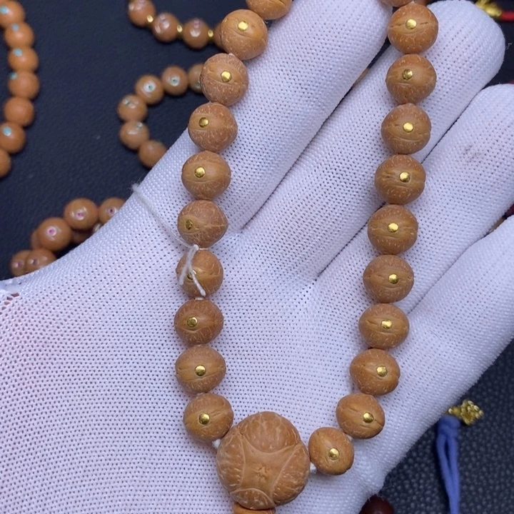 凤眼菩提手串凤眼菩提实心籽金钉