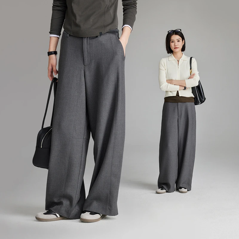 CLOUDSPACE/云上生活「轻通勤西裤」垂感阔腿拖地镰刀裤休闲