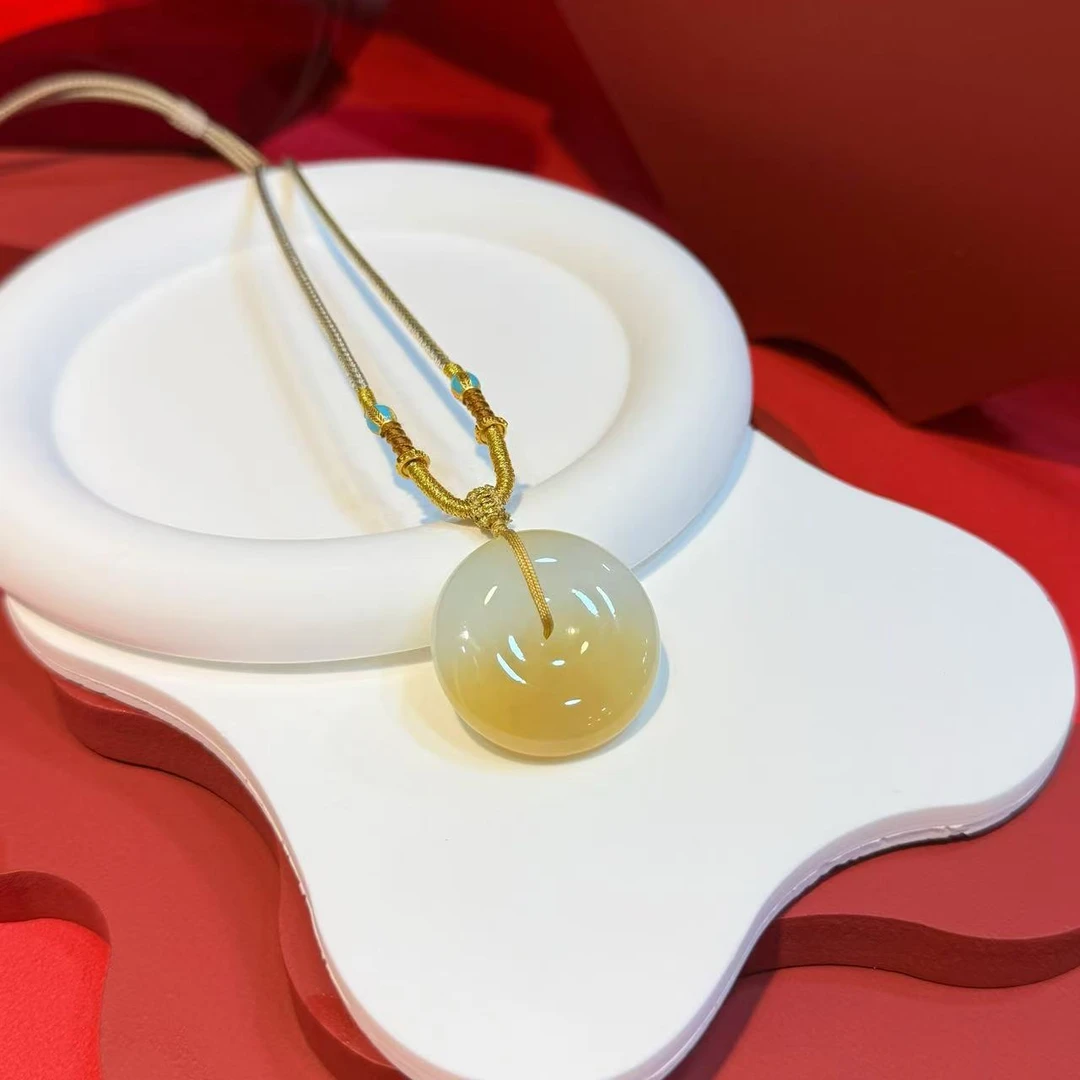 编绳32mm糖料半山水平安扣HNZ10717