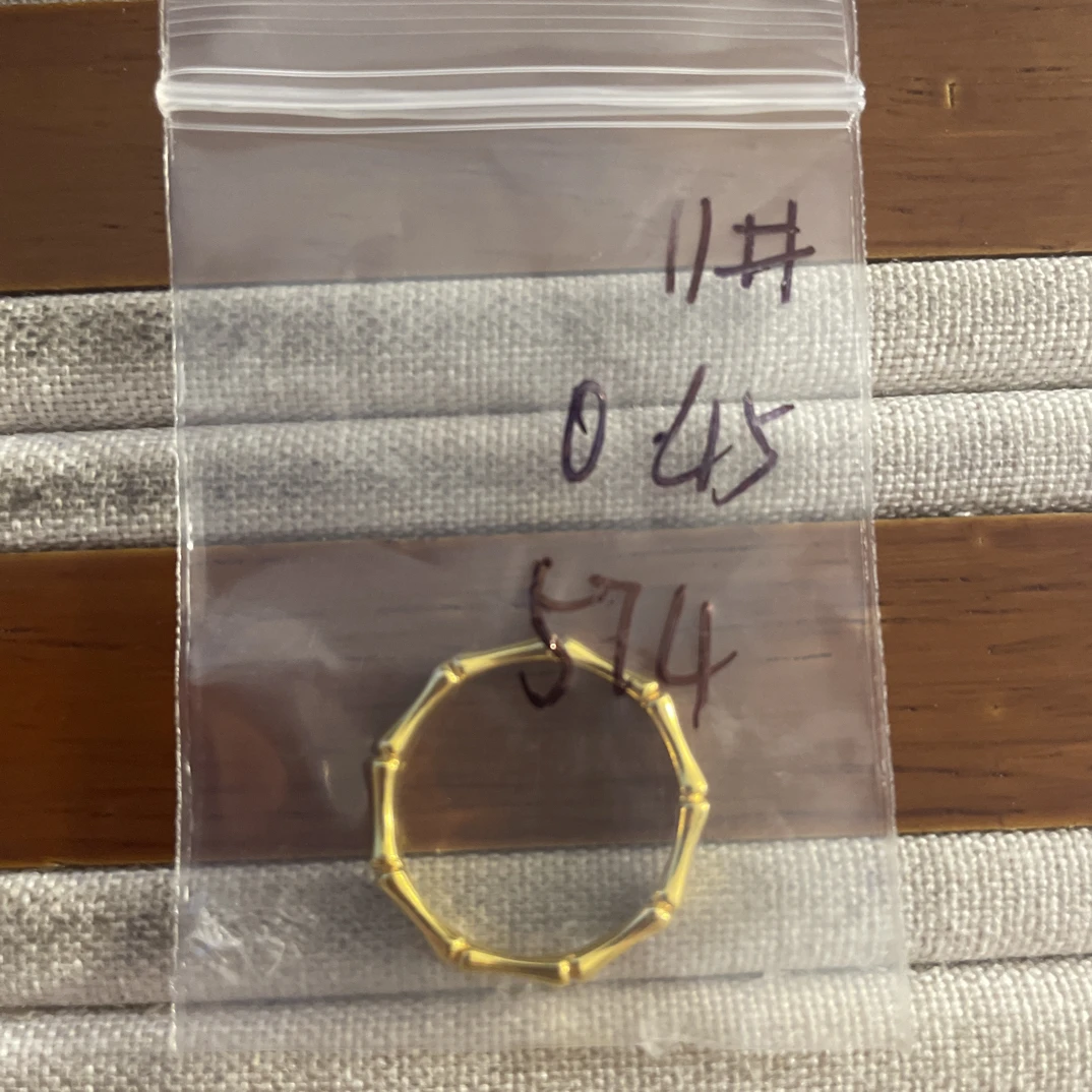 克重0.45 11号 竹节戒指 足金999
