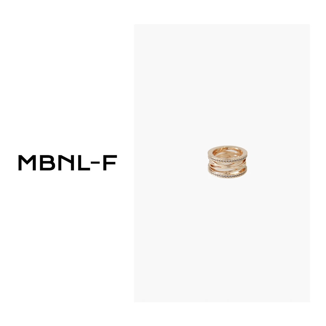 925银锆石戒指 铜合金戒指 镂空戒玫瑰金色气质戒指 XM-HC29324