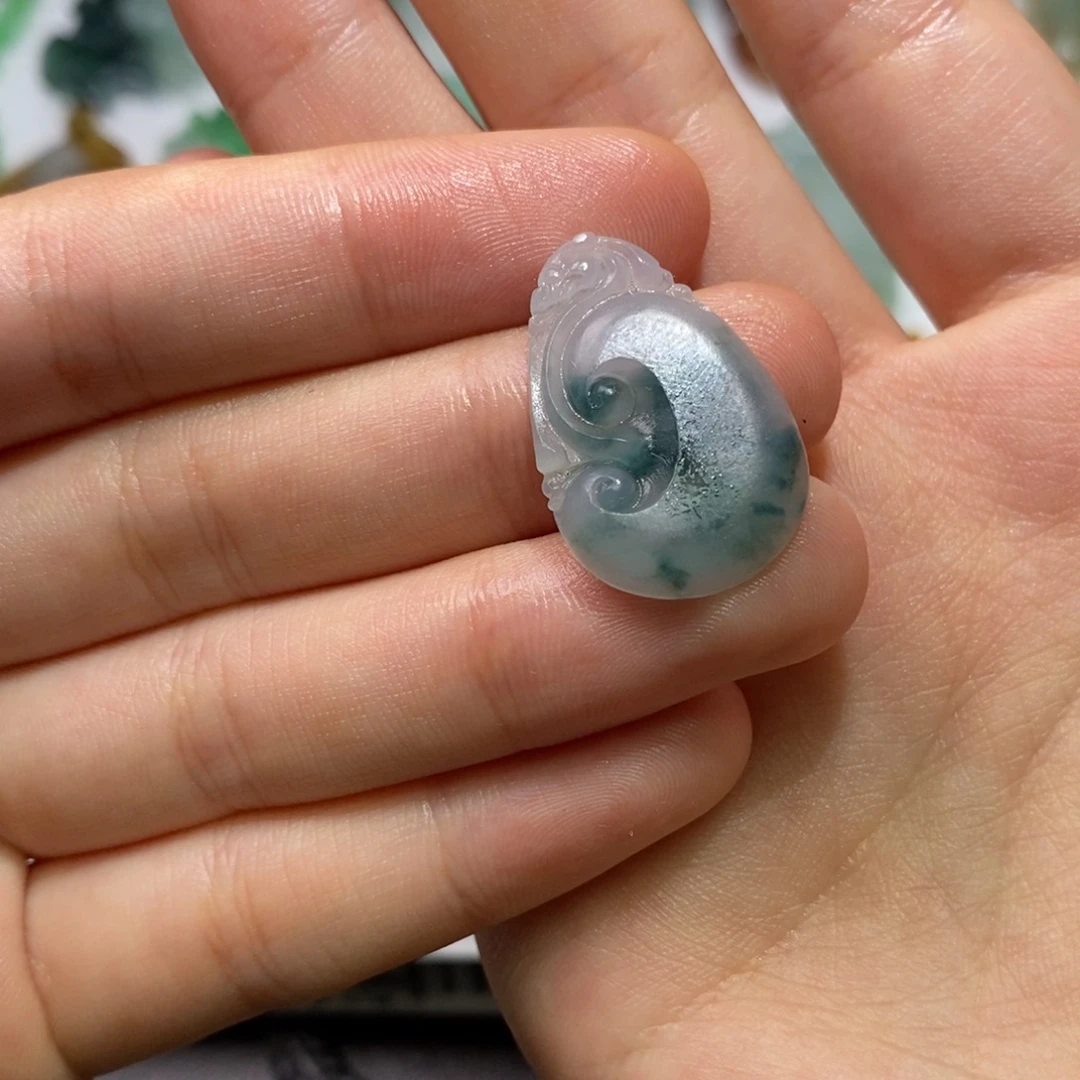 定制翡翠未镶嵌如意吊坠