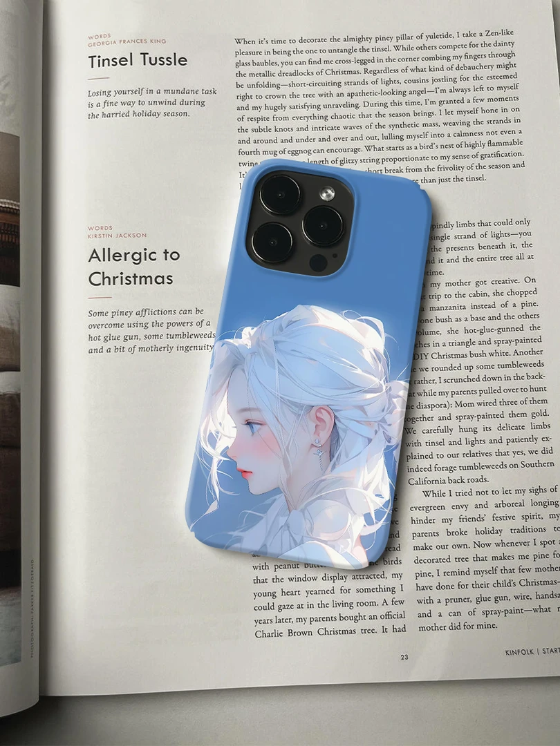 白发少女适用于手机壳苹果16promax华为mate荣耀vivo小米oppo一加