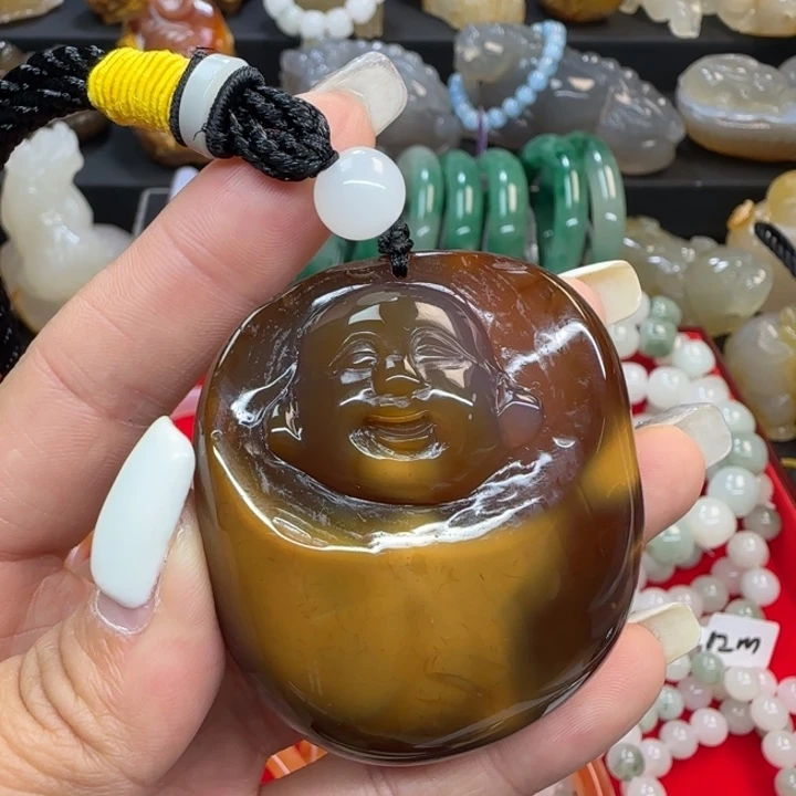 玛瑙/玉髓合金吊坠