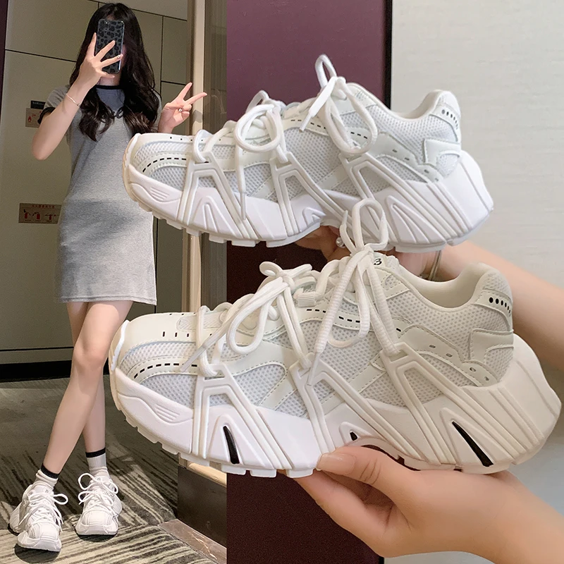 2024秋季新款韩版潮牌百搭厚底增高老爹鞋时尚舒适休闲鞋GC88552