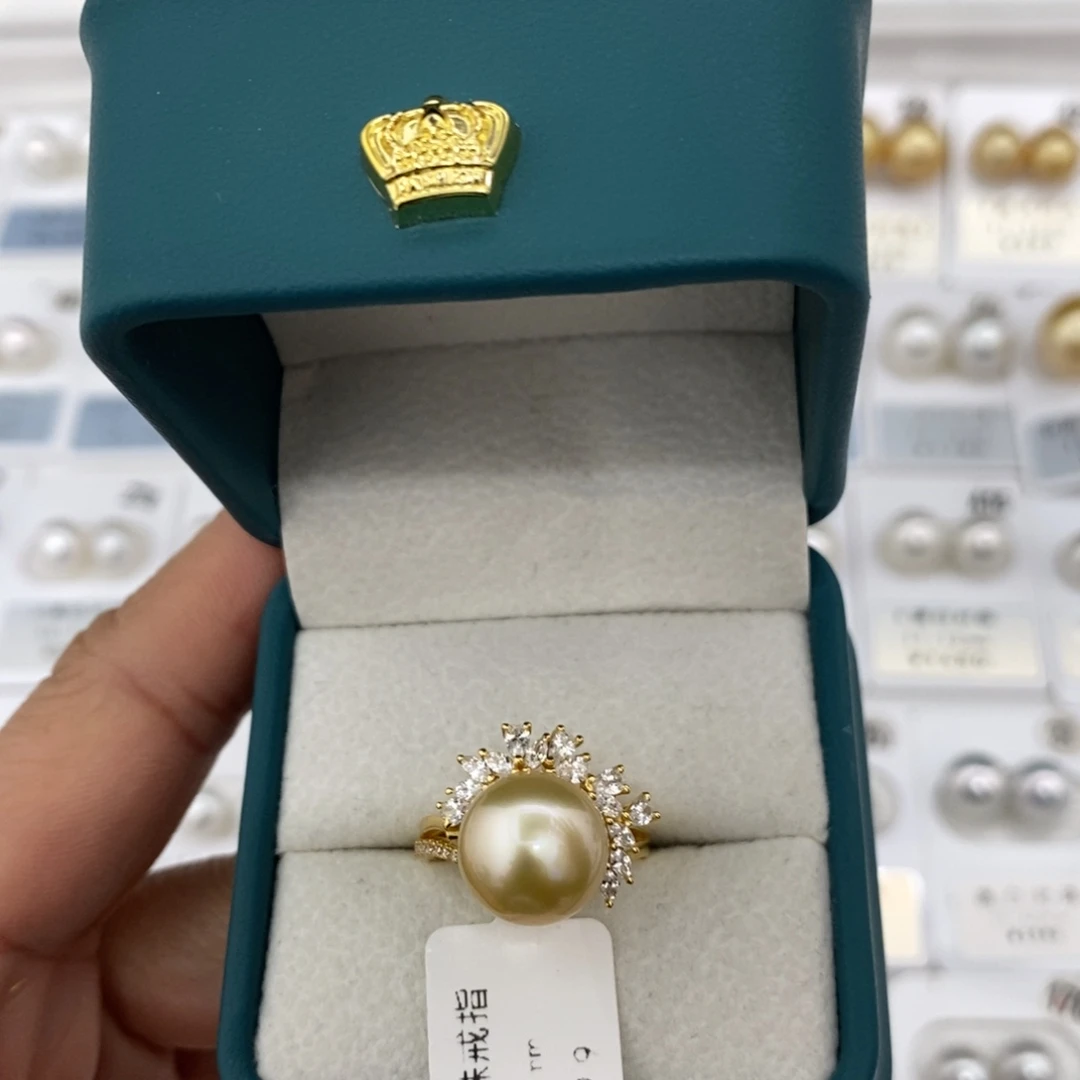 定制海水珍珠未镶嵌裸珠南洋金珠11-12(成品不退换)