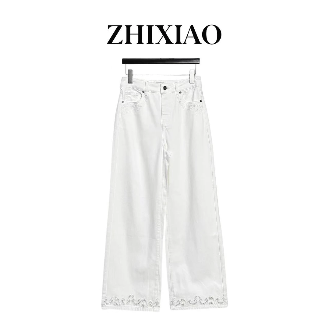 【ZHIXIAO】秋冬新款:刺绣牛仔裤8022