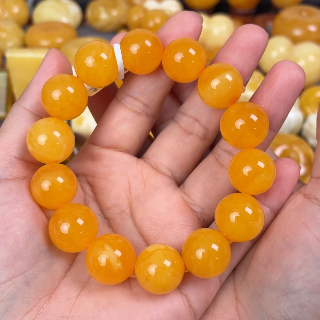 蜜蜡未镶嵌吊坠(不含链)15红手串