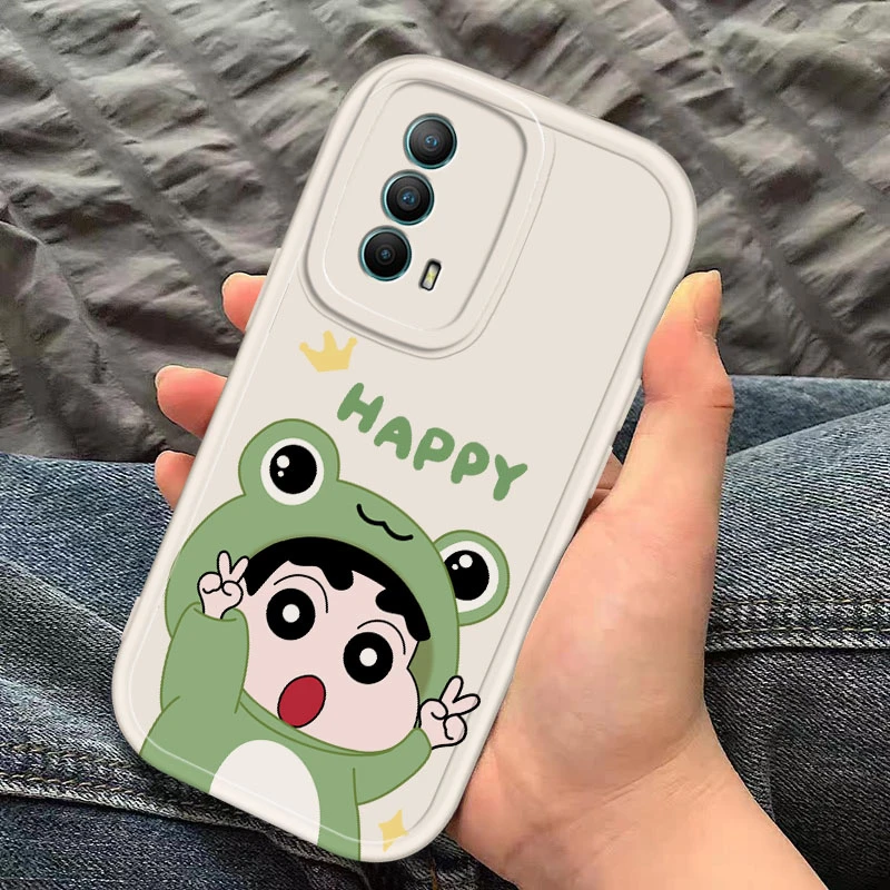 vivoiqooz5适用手机壳卡通青蛙蜡笔小新高颜值全包防摔保护壳创