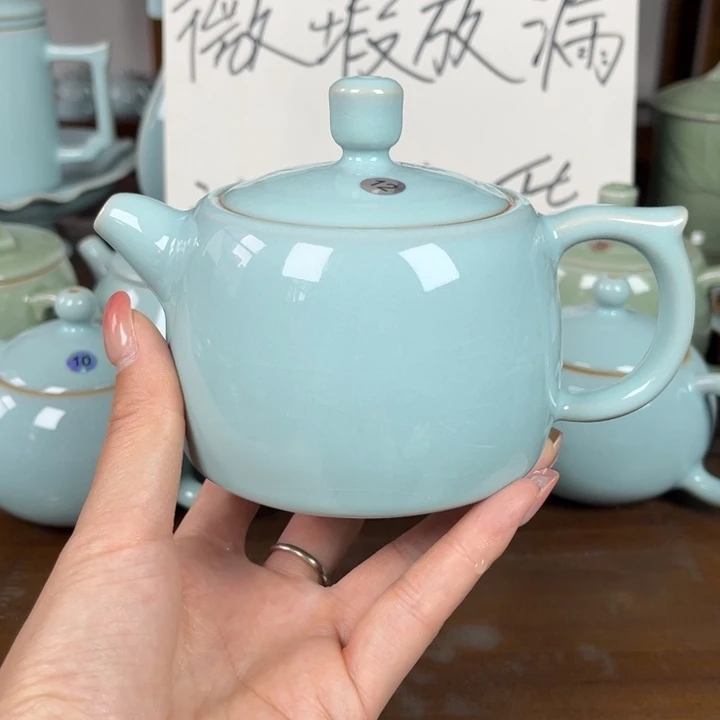 天青色井栏壶不完美