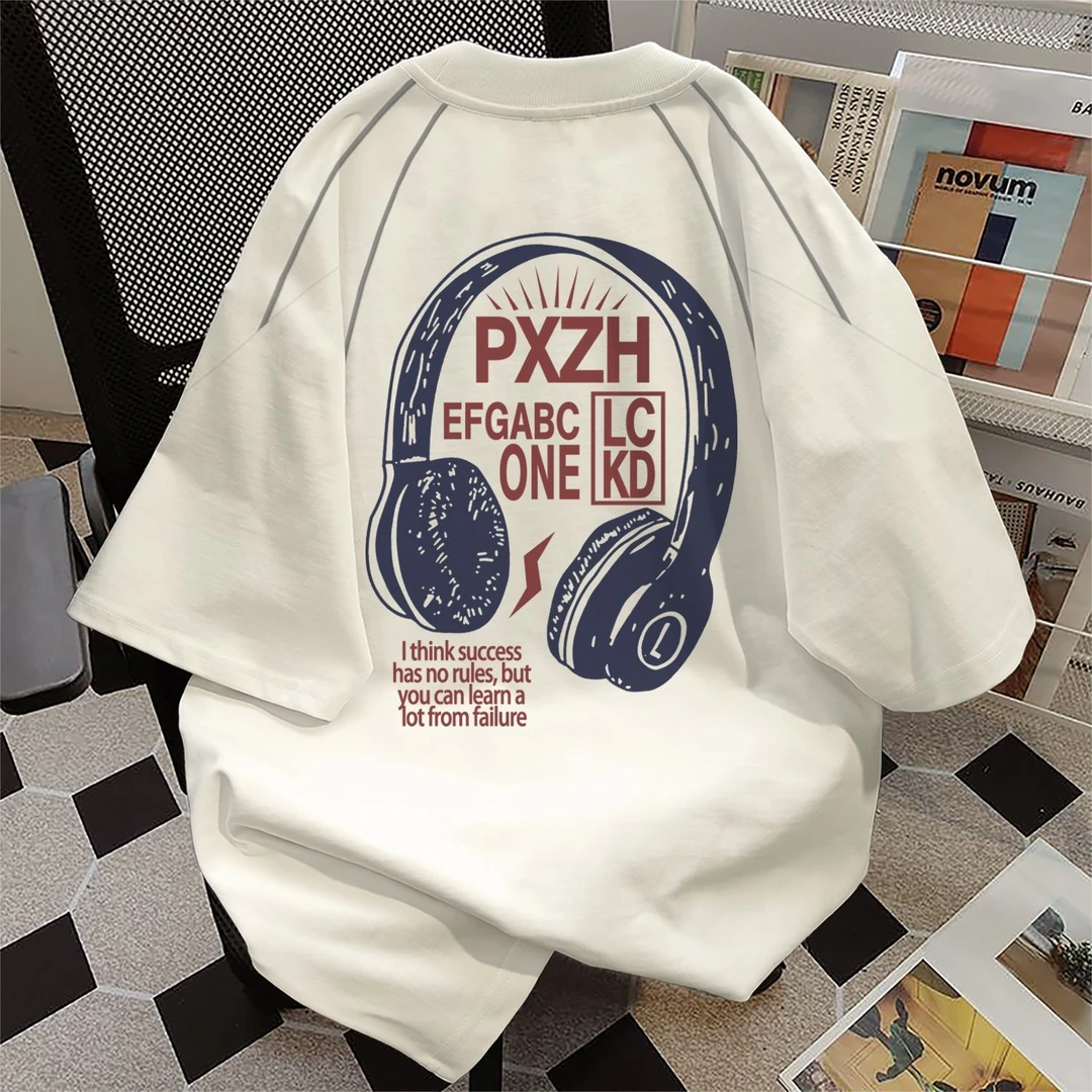 100%纯棉潮流设计风短袖t恤男女夏季爆款休闲圆领情侣上衣ins