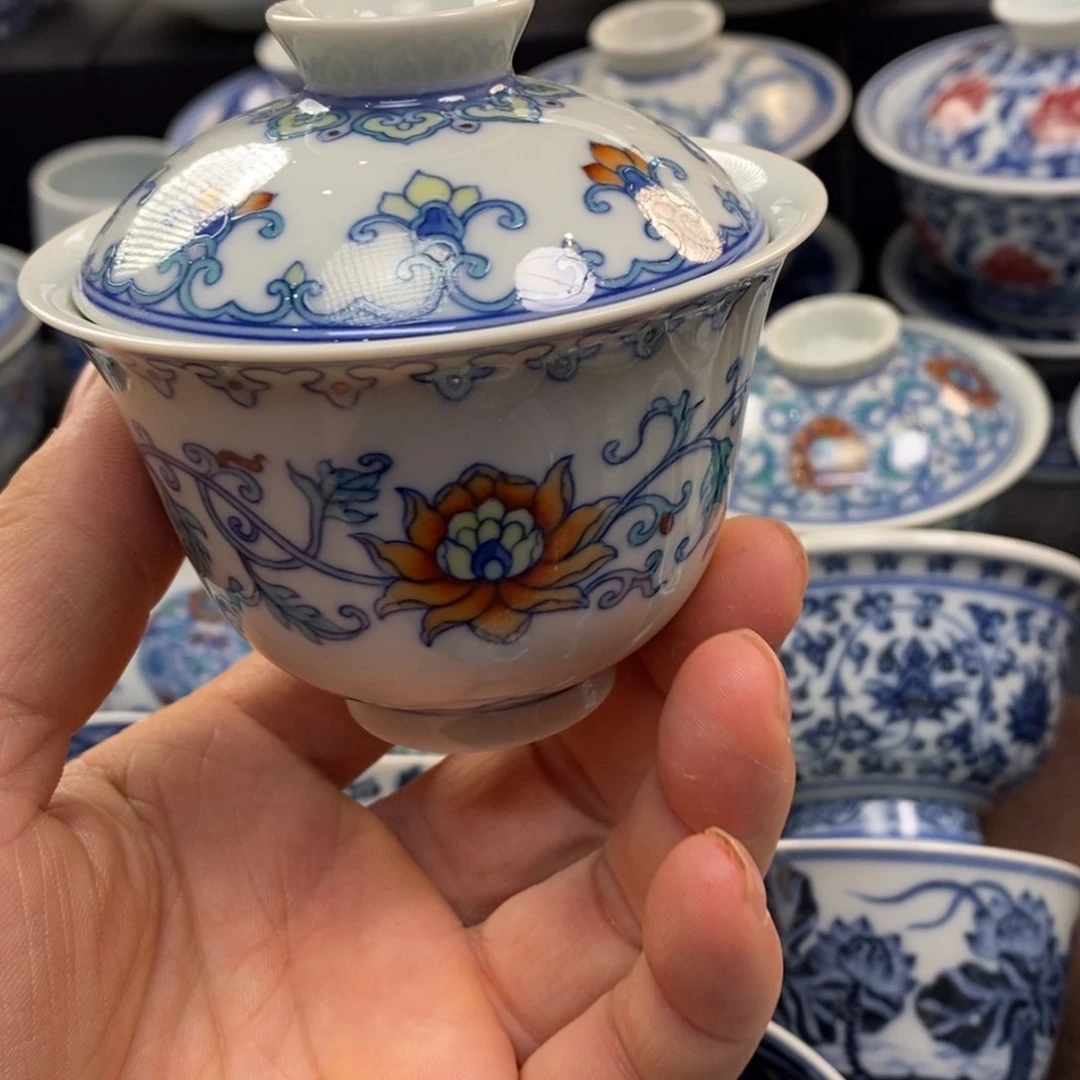 景德镇柴窑元宝盖碗