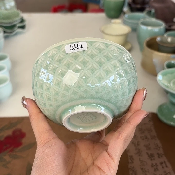 龙泉云间青瓷小米茶器
