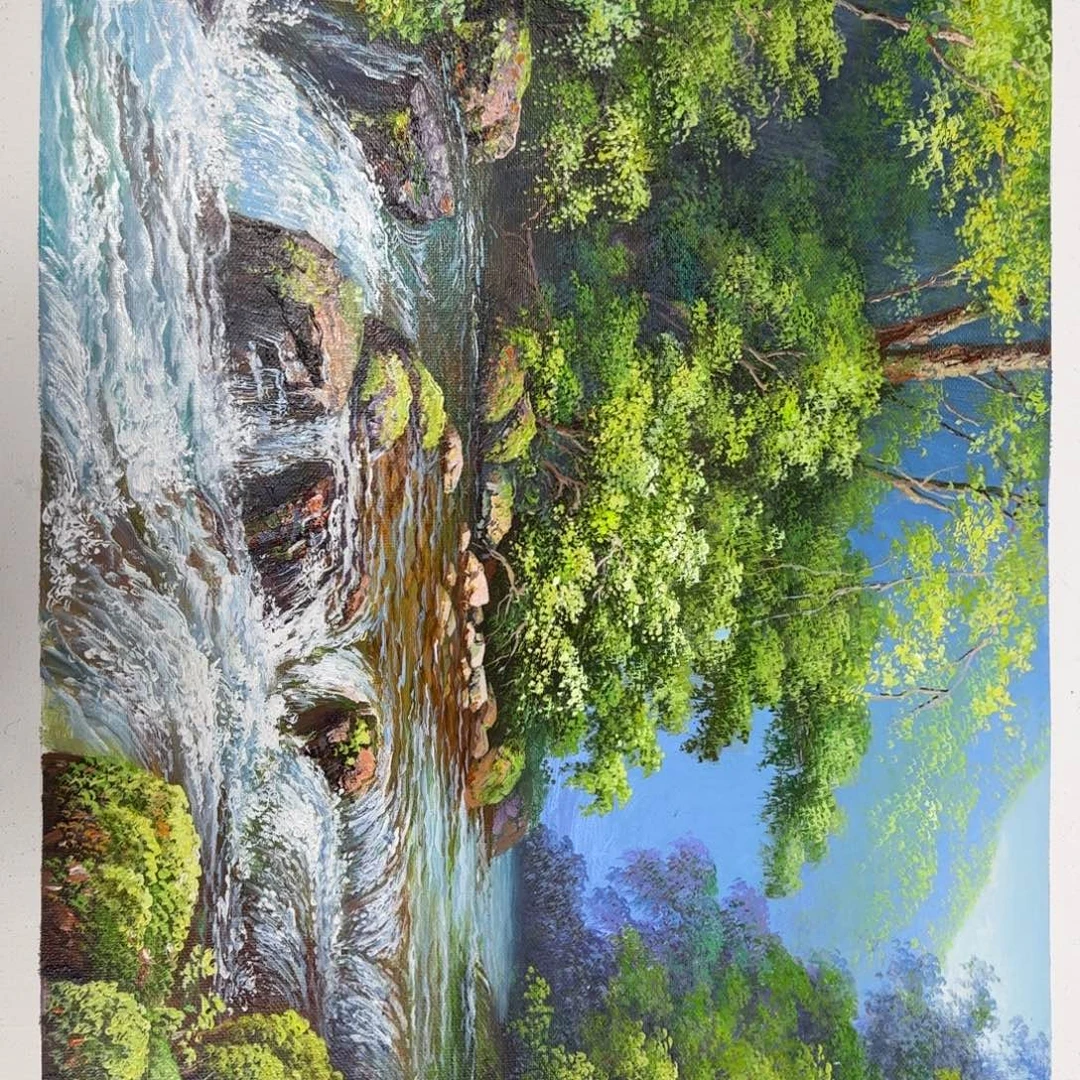 油画一起加油努力