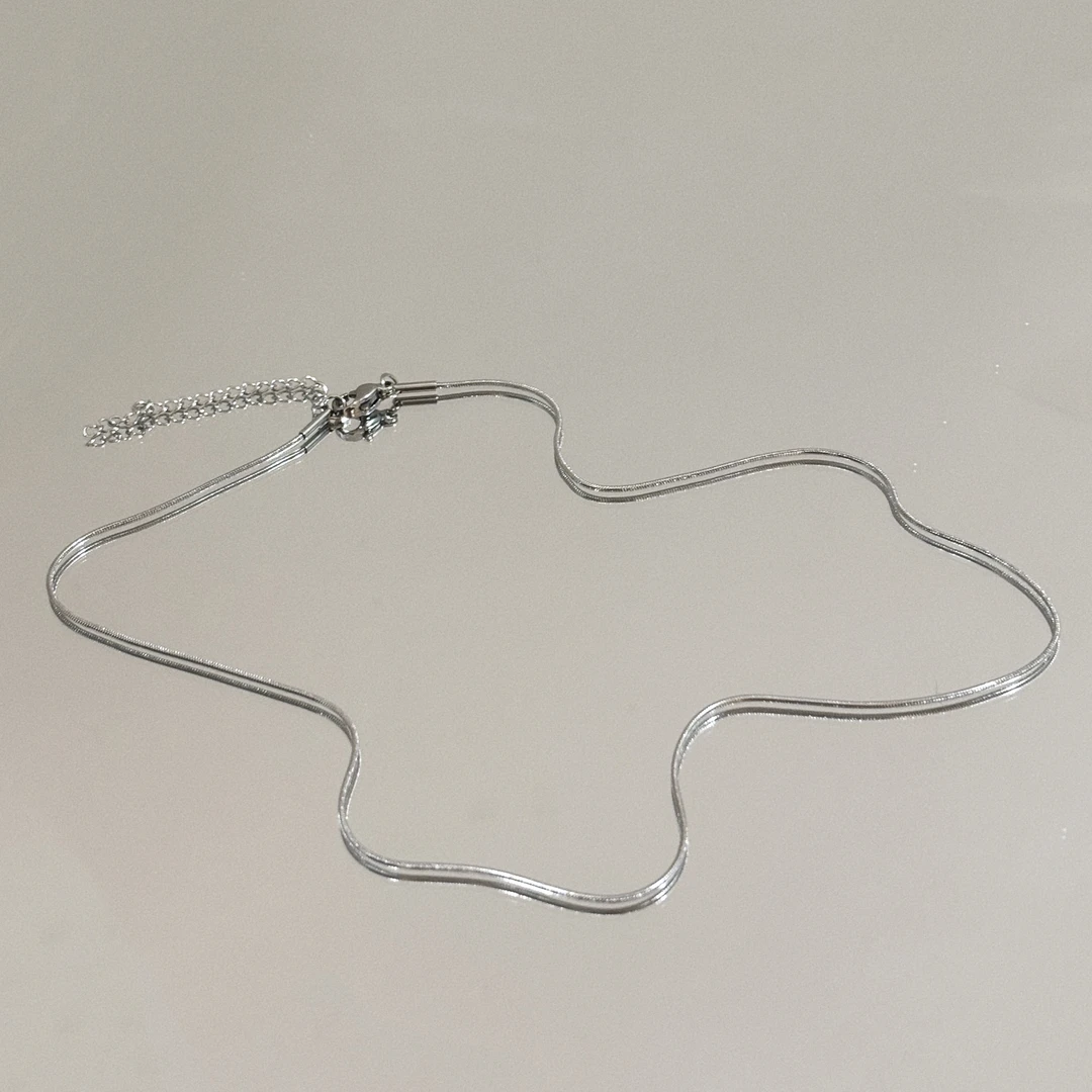 钛钢项链 归棹张康乐何家树同款锁骨链项链蛇骨链