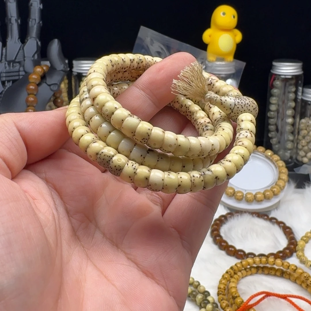 星月菩提吊坠石玉糯冰7藏切108